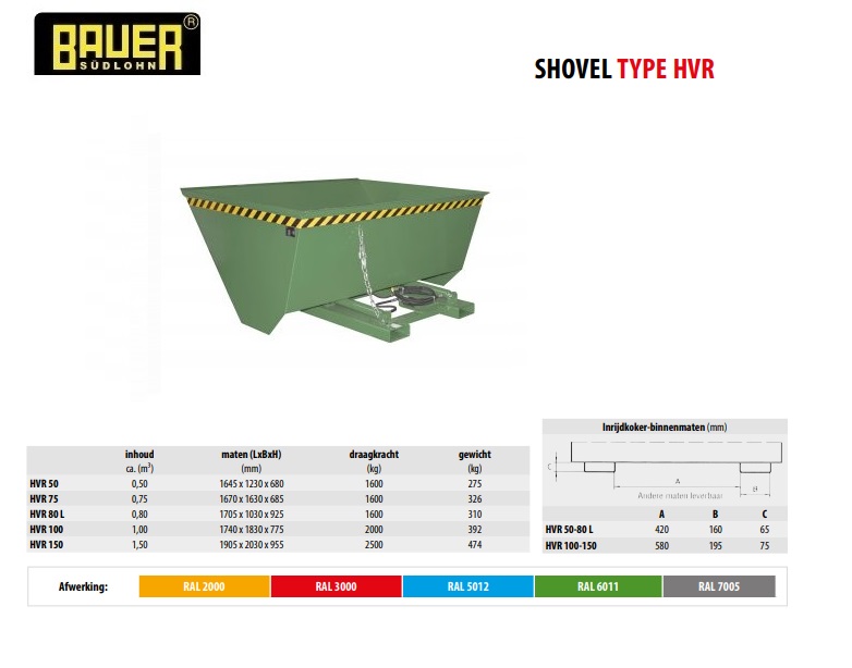 Shovel HVR 150 RAL 6011