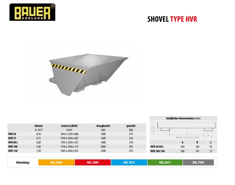 Shovel HVR 50 RAL 7005