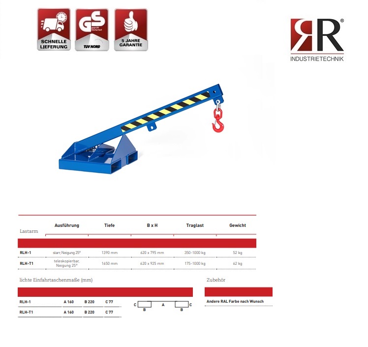 Lastarm Typ RLH-1 RAL 2004 | DKMTools - DKM Tools