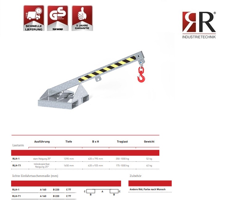 Lastarm Typ RLH-1 verzinkt | DKMTools - DKM Tools