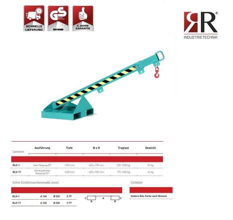 Lastarm Typ RLH-T 1 RAL 5010 | DKMTools - DKM Tools