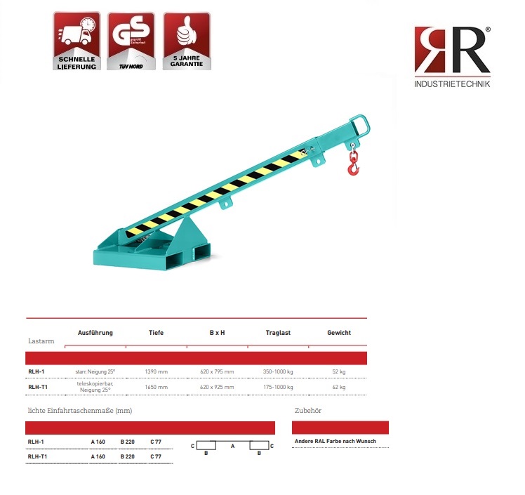 Lastarm Typ RLH-T 1 RAL 2004 | DKMTools - DKM Tools