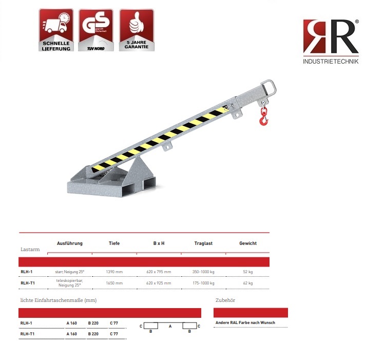 Lastarm Typ RLH-T 1 verzinkt | DKMTools - DKM Tools