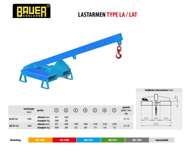 Lastarm LA 25-1,0 Ral 7005 | DKMTools - DKM Tools