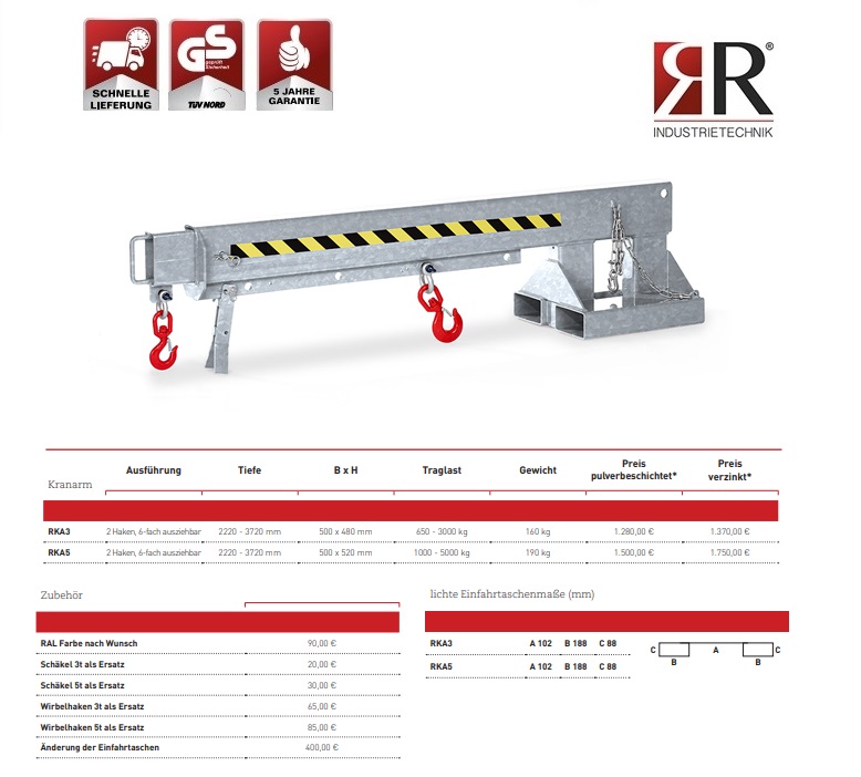 Teleskooplader RKA-3 verzinkt