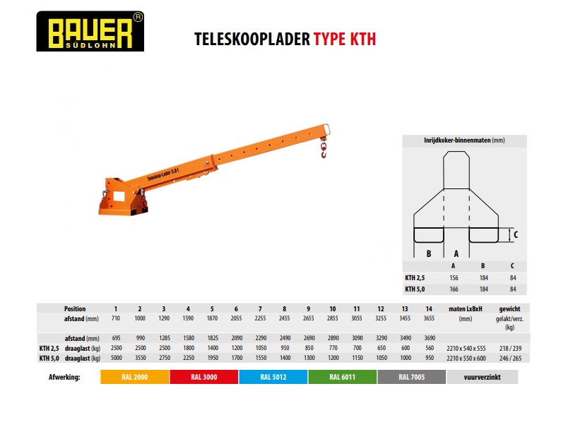 Teleskooplader KTH 5,0V vuurverzinkt | DKMTools - DKM Tools