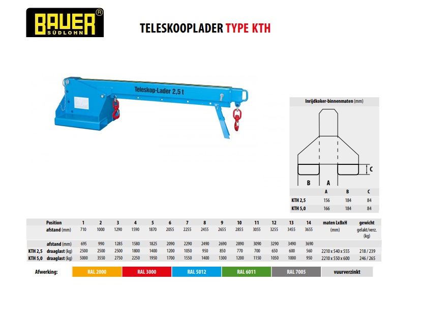 Teleskooplader KTH 2,5V vuurverzinkt | DKMTools - DKM Tools