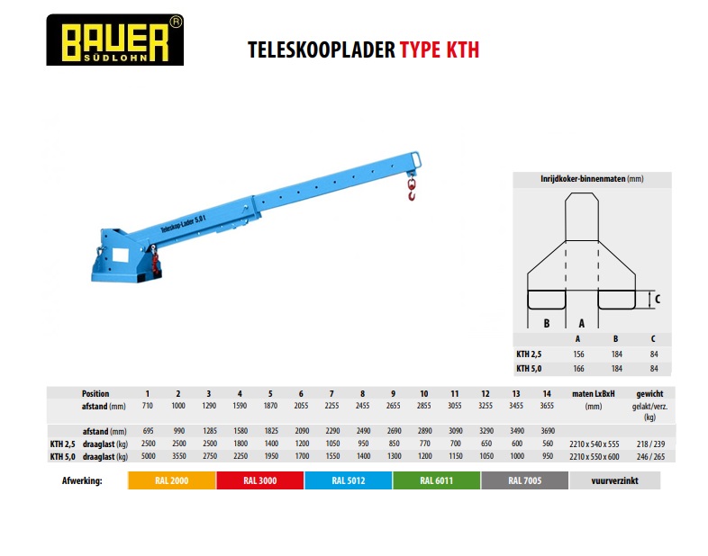 Teleskooplader KTH 5,0 Ral 2000 | DKMTools - DKM Tools