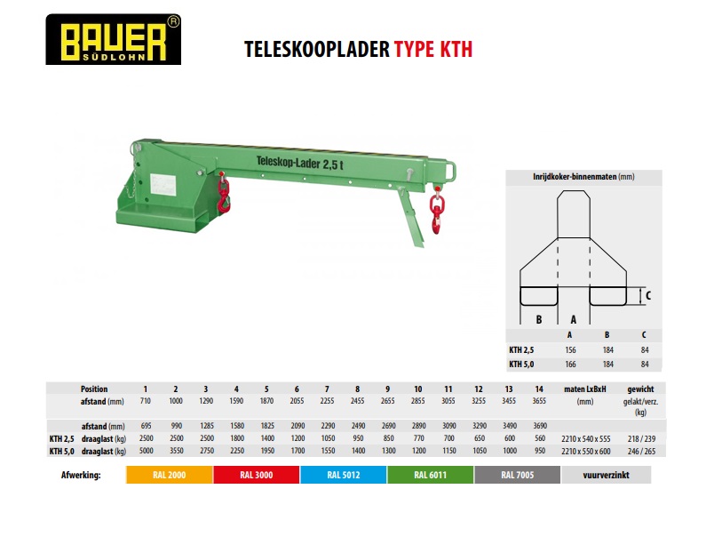 Teleskooplader KTH 2,5 Ral 2000 | DKMTools - DKM Tools