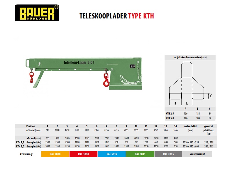 Teleskooplader KTH 5,0 Ral 2000 | DKMTools - DKM Tools