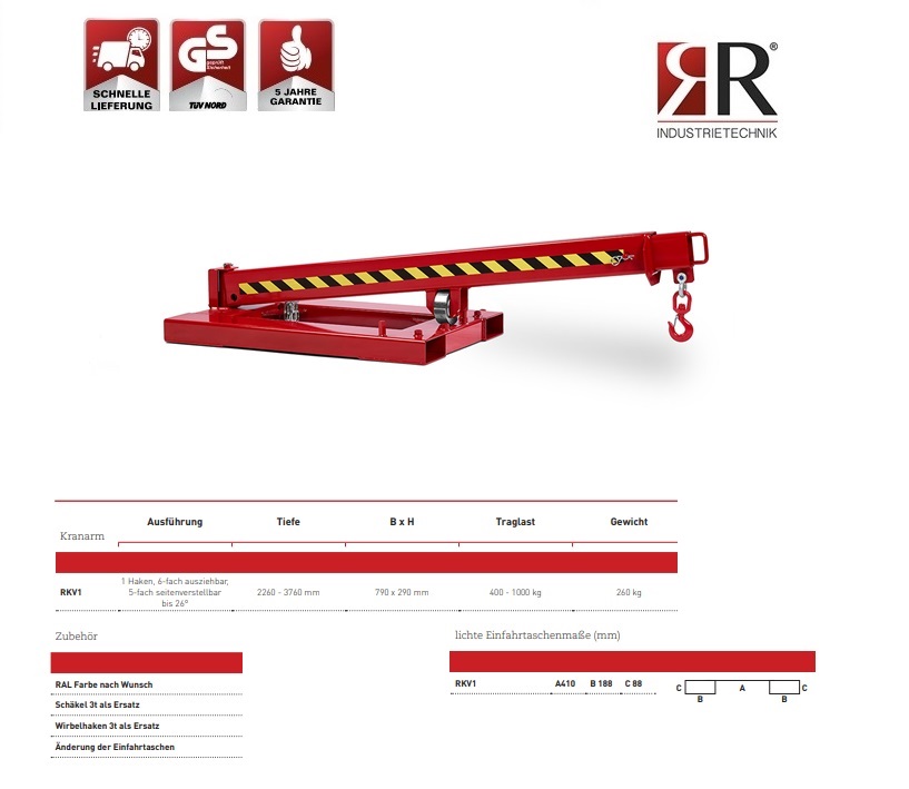 Teleskooplader RKV-1 RAL 3000