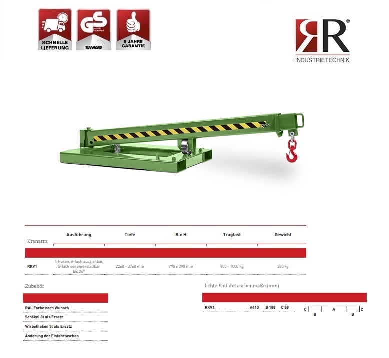 Teleskooplader RKV-1 RAL 6011