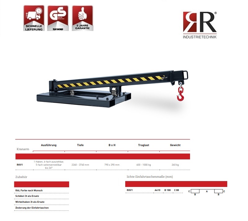 Teleskooplader RKV-1 RAL 7016