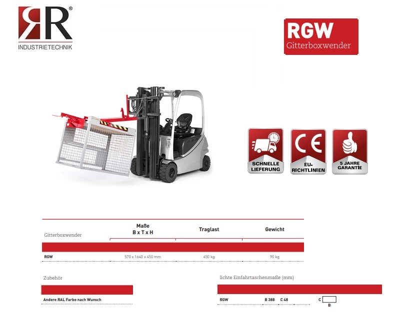 Euro-gaasbox Kieper RGW RAL 3000