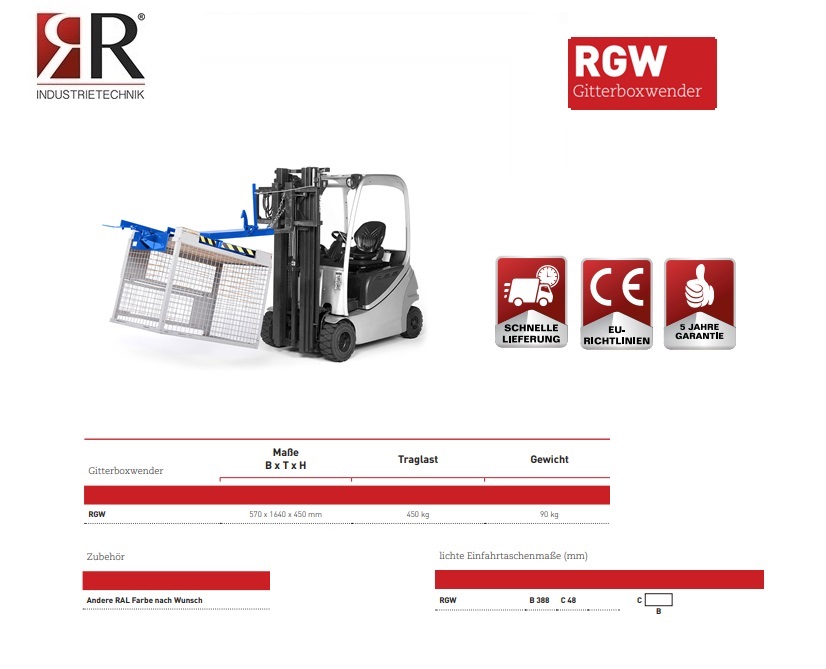 Euro-gaasbox Kieper RGW RAL 5010