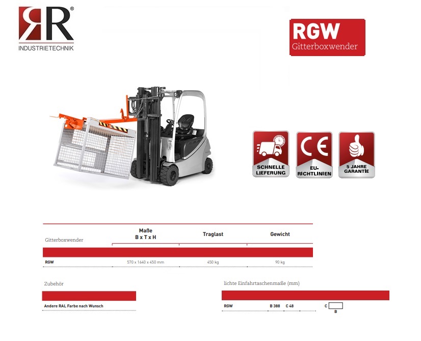 Euro-gaasbox Kieper RGW RAL 2004