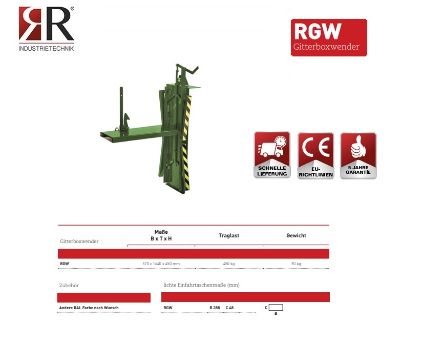 Euro-gaasbox Kieper RGW RAL 6011