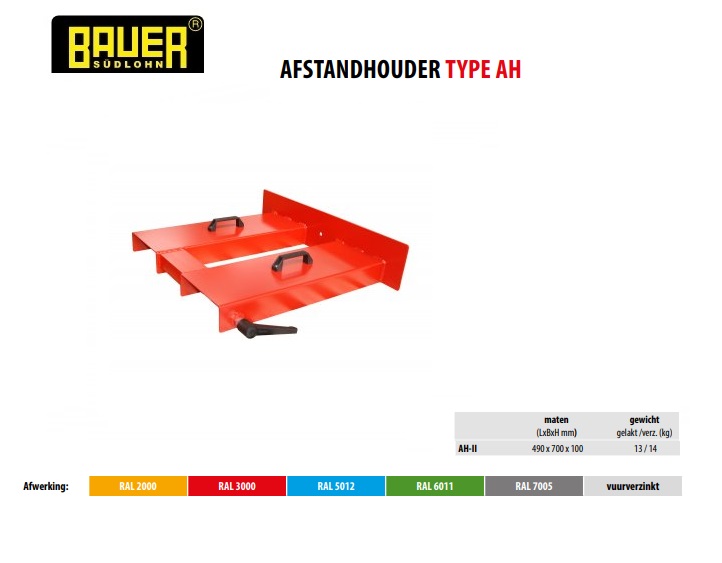 Afstandhouder AH-II RAL 3000