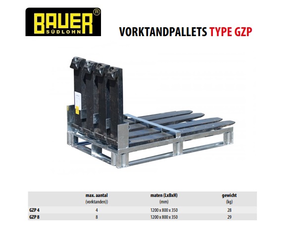 Vorktandpallet GZP 4 vuurverzinkt