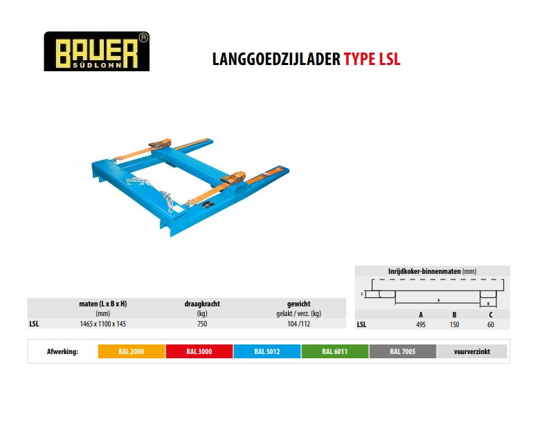 Langgoedzijlader LSL verzinkt | DKMTools - DKM Tools