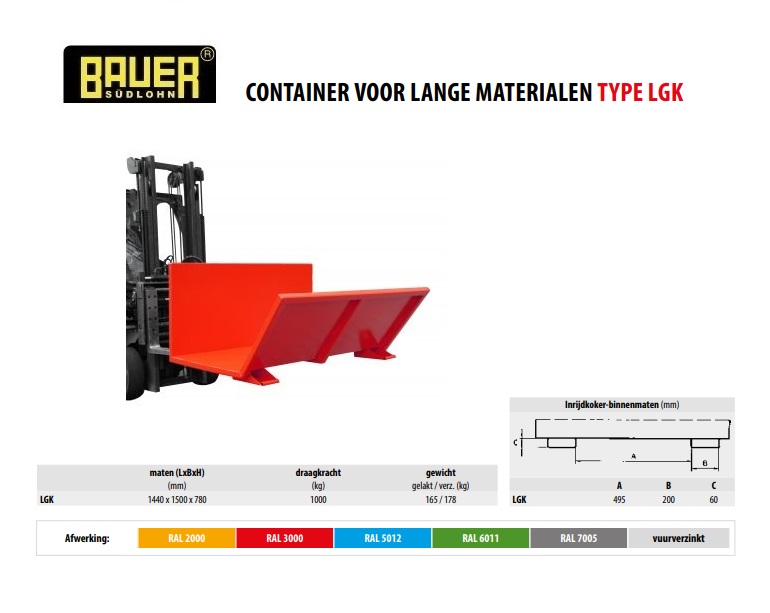 Container voor lange materialen LGK RAL 2000 | DKMTools - DKM Tools