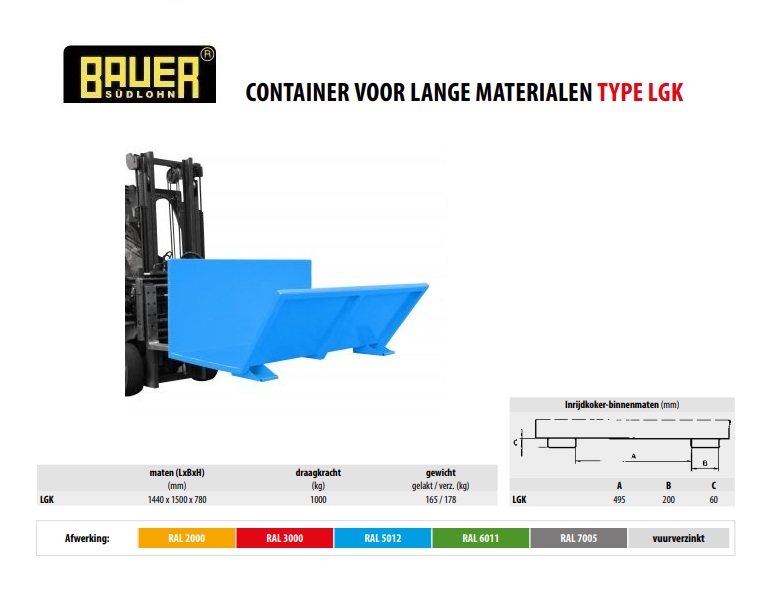 Container voor lange materialen LGK RAL 7005 | DKMTools - DKM Tools