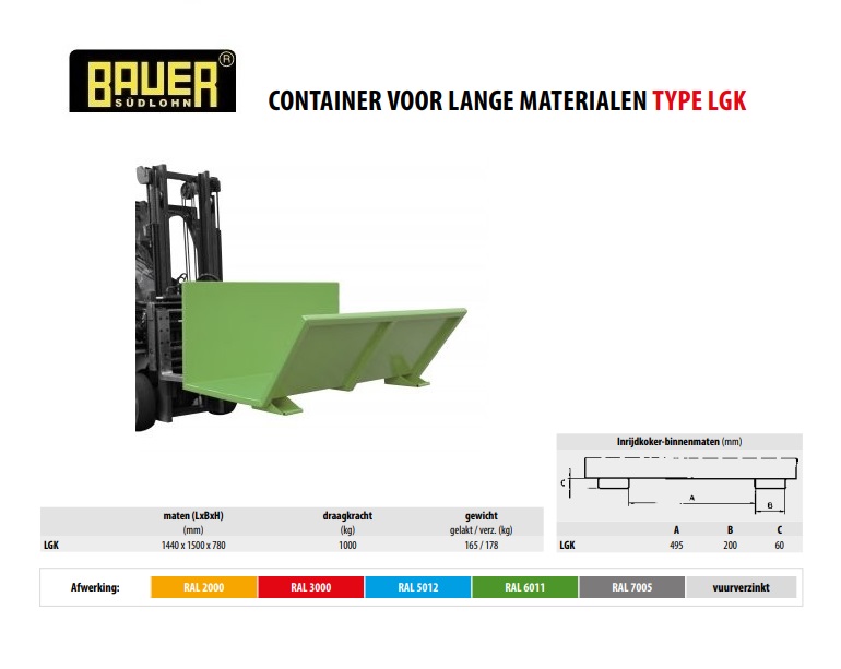 Container voor lange materialen LGK RAL 2000 | DKMTools - DKM Tools