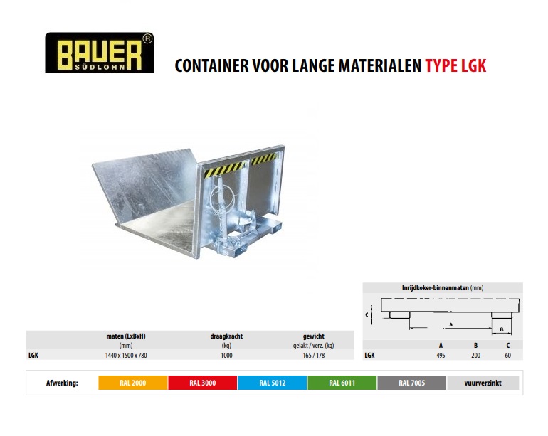 Container voor lange materialen LGK verzinkt