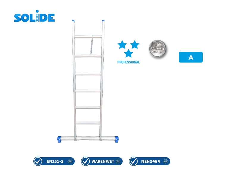 Enkele ladder 6 sp met stabiliteitsbalk 1,75 m W hoogte 2,65 m | DKMTools - DKM Tools