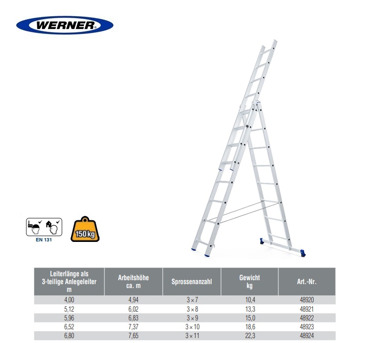 Reformladder 3-delig 3x8 sporten