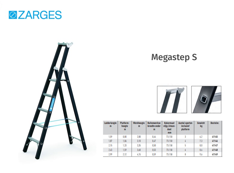 Megastep S Trap 3 Sp Platformhoogte 0,8 m