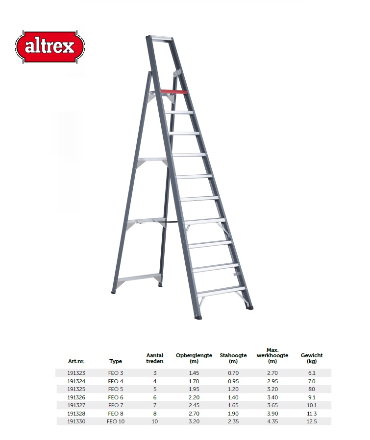 Falco enkel oploopbare trap FEO 10 treeds
