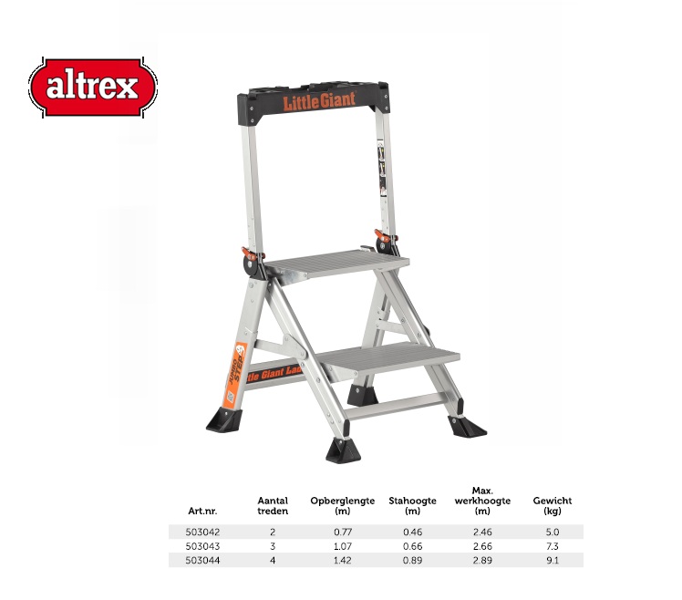 Jumbo Step enkel oploopbare trap 2-treeds