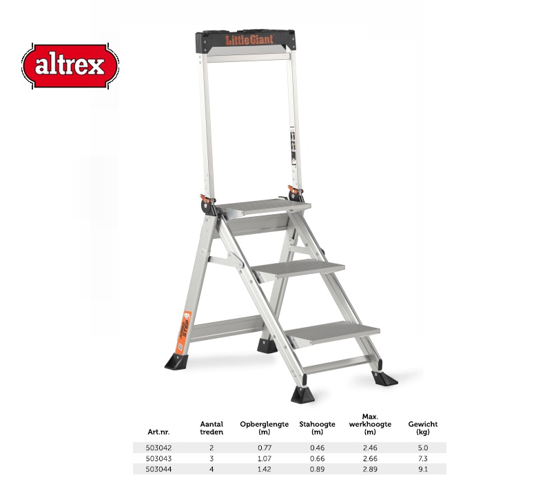Jumbo Step enkel oploopbare trap 3-treeds
