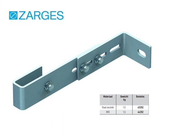 Muuranker, verstelbaar 275 - 375 mm roestvrijstaal V4A | DKMTools - DKM Tools