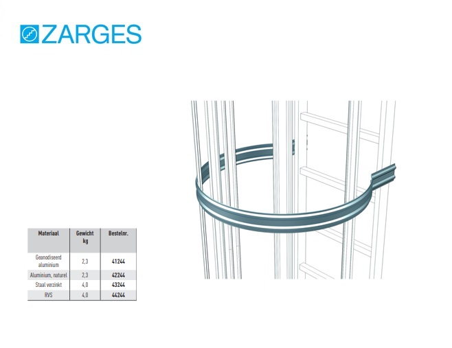 Kooibeugel Aluminium geanodiseerd, D= 700mm