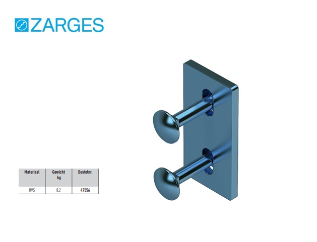 Railbevestiging voor ladderboorm 58 x 25 mm | DKMTools - DKM Tools