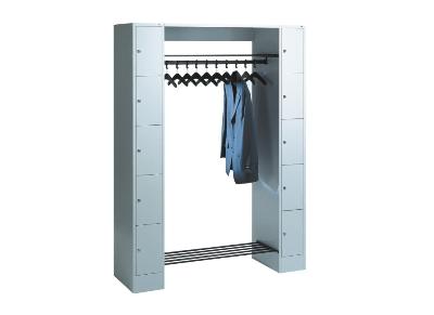 Open garderobekast 10 personen RAL 7035 1950x1870x480mm CP