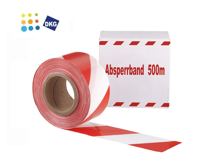 Afzetlint Rood/Wit 75mm x 100 Mtr