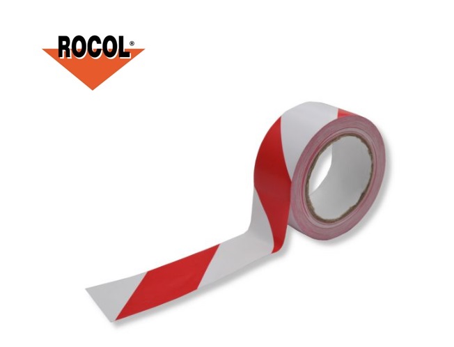 Markering tape wit/rood 50mmx33m Easy Tape