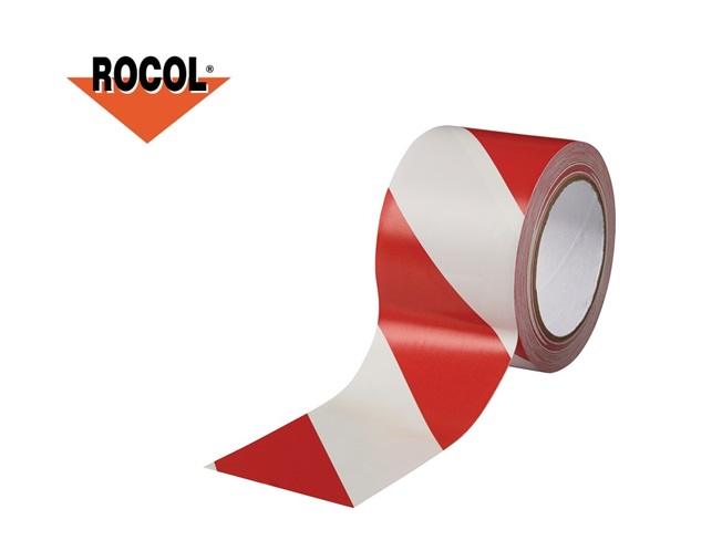Markering tape wit/rood 75mmx33m Easy Tape