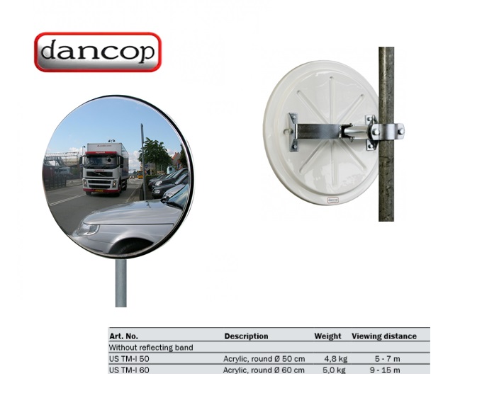 Verkeersspiegel US TM-I 50 Ø 50 cm acryl zonder reflectoren