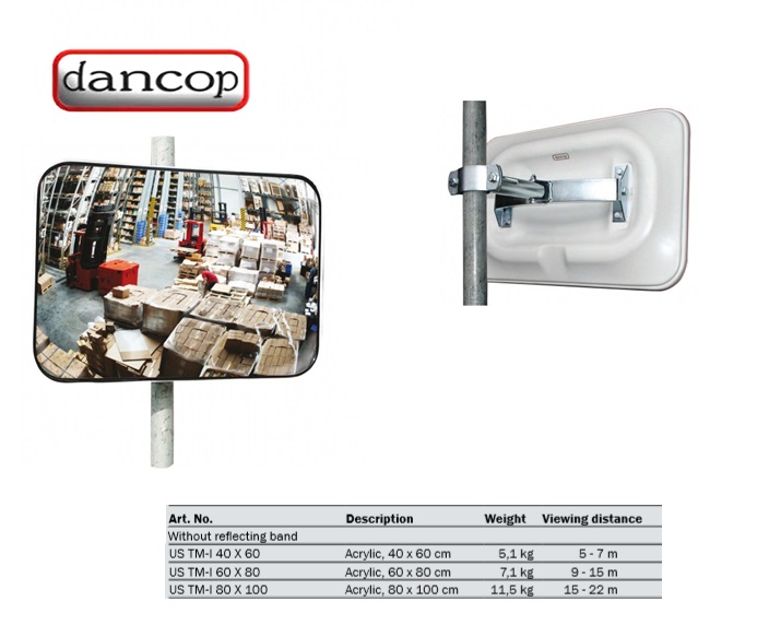 Verkeersspiegel US TM-I 60 Ø 60 cm acryl zonder reflectoren | DKMTools - DKM Tools