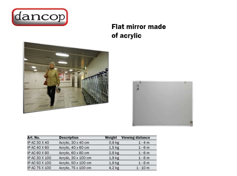 Spiegelplaat IP AC 30 x 40 met frame