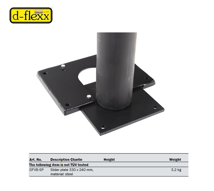 Bevestigingseindplaat 330 x 230 mm, steel | DKMTools - DKM Tools