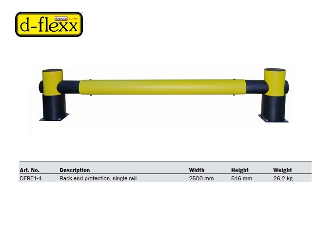 Kopse aanrijdbescherming,met één horizontaal buis 1100 mm | DKMTools - DKM Tools