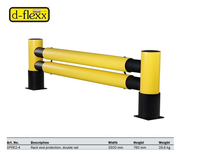 Kopse aanrijdbescherming,met één horizontaal buis 2500 mm | DKMTools - DKM Tools