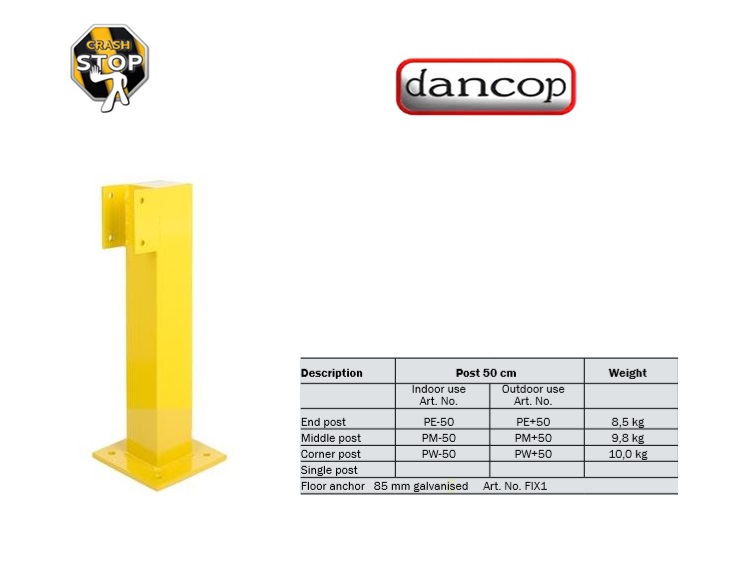 Eind paal PE-50 50cm