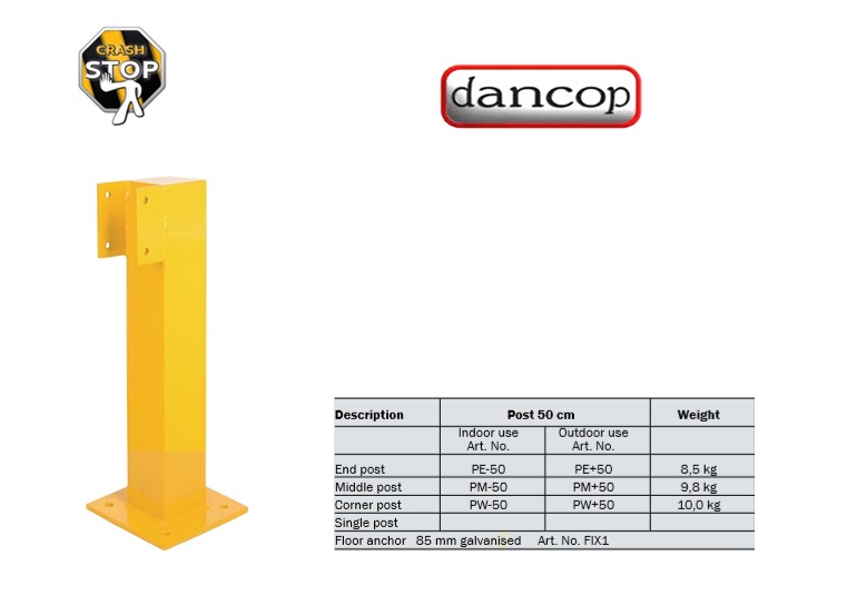 Eind paal PE+50 50cm