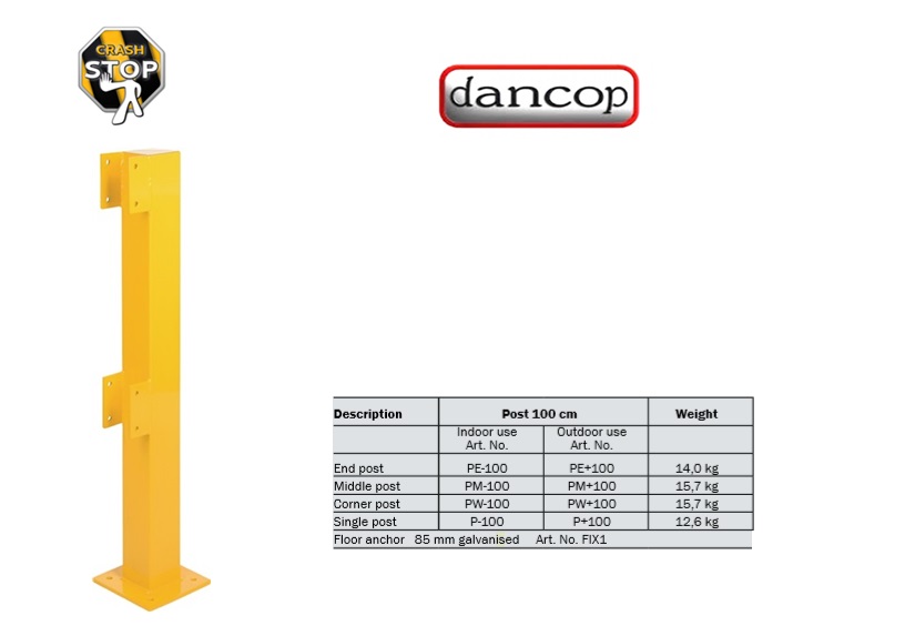 Eind paal PE-100 100cm